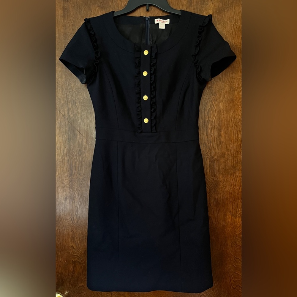 Brooks Brothers Navy Blue Dress with Gold accent Buttons